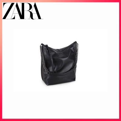 Zara กระเป๋าสะพายไหล่ ทรงบักเก็ต ขนาดใหญ่ จุของได้เยอะ เข้ากับทุกการแต่งกาย สําหรับผู้หญิง