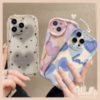 หัวใจแห่งความรักที่เรียบง่ายเคสสำหรับ Oppo A57 A3s A72 A5s A92 A76 A1K A11 A17 A96 A7 A12 A9 A11K A15 A95 A15s A35 A53 A33 A32 A74 A12E ภาพวาดสีน้ำมัน3D A77 A5 A55หยักโค้ง Macaron Art Watercolour ปกจดหมาย