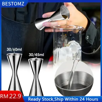 Cocktail Cup Bar Measuring Cup 304 Stainless Steel Glass Ounce Measure  Jigger Kitchen Bartender Bar Tools 2.5oz 75ml Barware - AliExpress