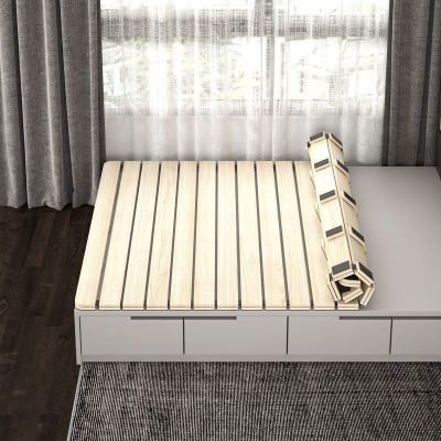 Spot parcel post Solid Wood Bed Board Tatami Breathable Rib Grills Moisture-Proof Hard Board Waist Support Bed Strip Tatami Bed Frame Sofa Cushion 1.5