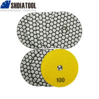 SHDIATOOL 7ชิ้น4 "100มิลลิเมตรเพชรแผ่นขัดแห้งสำหรับหินแกรนิตหินอ่อนกรวด #100ที่มีความยืดหยุ่นเรซิ่นแผ่นขัดหินขัดแผ่น