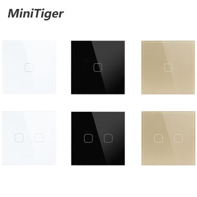 hot！【DT】 MiniTiger EU/UK 1 Gang Way Glass Panel  Wall Only Function