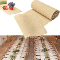 ?【Lowest price】HOMA 30X275Cm Burlap ผ้าปูโต๊ะผ้าของตกแต่งงานแต่งงานธรรมชาติผ้าลินินปอกระเจา DIY Sisal เก้าอี้ Sashes Decor Rustic อุปกรณ์จัดงานปาร์ตี้ภายในบ้าน