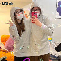 MOLAN เสื้อสเวตเตอร์สองหัว,เสื้อกันหนาวคู่บางจั๊มสูทจิงโจ้คู่