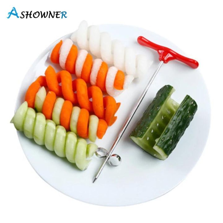 Vegetables Spiral Knife Potato Carrot Cucumber Salad Stainless Steel  Chopper Spiral Screw Slicer Cutter Spiralizer Kitchen Tools