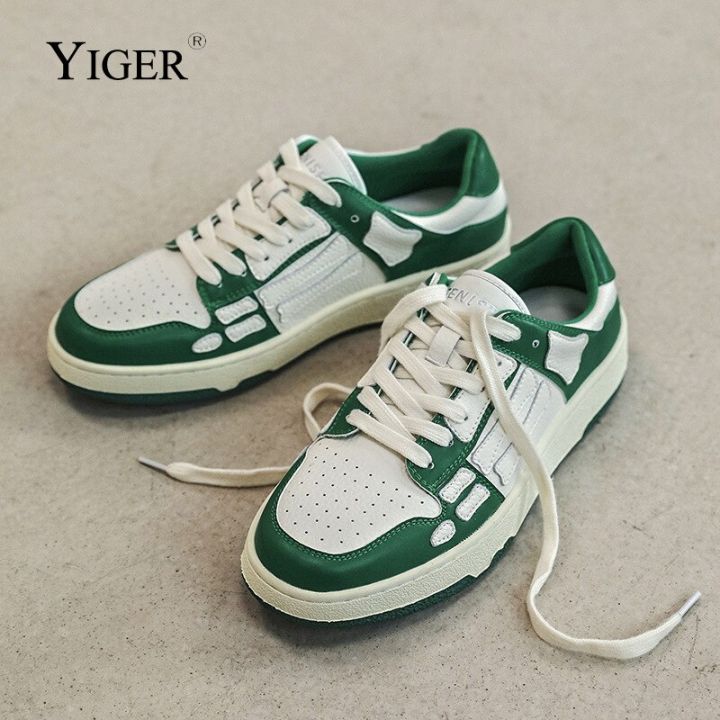 yiger-คู่รองเท้าสเก็ตของผู้ชายย้อนยุครองเท้าผ้าใบลำลองรองเท้าใส่พักผ่อนวินเทจรองเท้าเสริมส้นรองเท้าสเก็ต