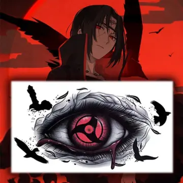 Naruto Sharingan Tattoo Stickers Anime Uchiha Itachi Figures Waterproof  Temporary Tattoo Stickers Toys for Kids Christmas