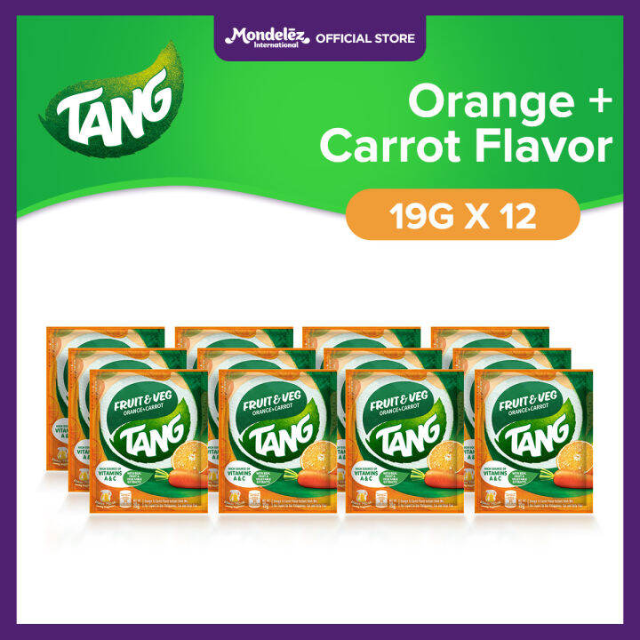 Tang Instant Drink Mix - Fruit and Vegetable Orange and Carrot Flavor