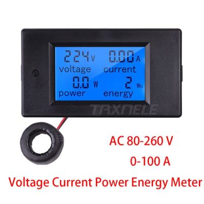 Ac80-260v 20a 100a ดิจิตอล Lcd แสดงแรงดันไฟฟ้าปัจจุบันโวลต์มิเตอร์แอมมิเตอร์เครื่องทดสอบวัตต์เครื่องตรวจจับ Tx-061