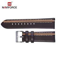 NAVIFORCE Leather Watchbands Luxury High Quality Men 24mm Watch Wrist Strap Brown Black Red Blue Casual Bracelet Belt