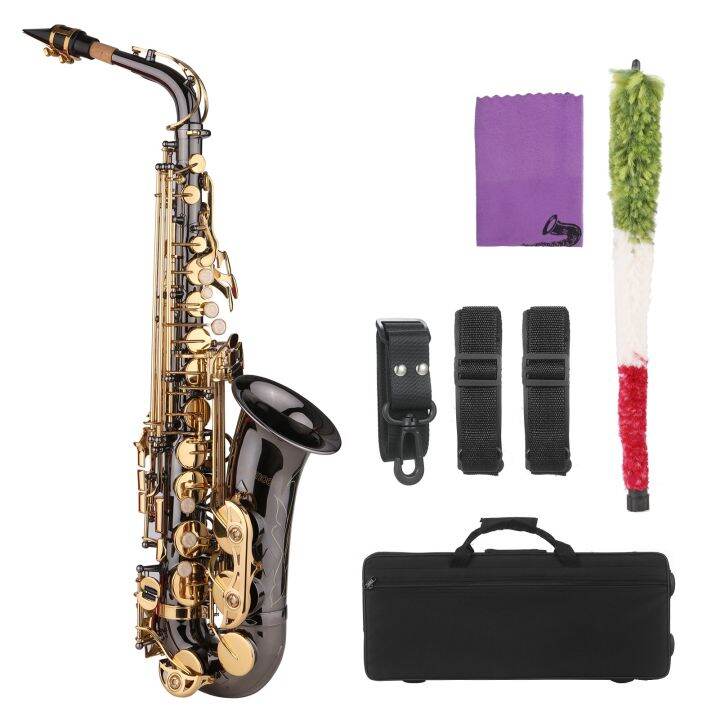 ammoon Saxophone Eb Eflat Alto Saxophone Sax NickelPlated Brass Body