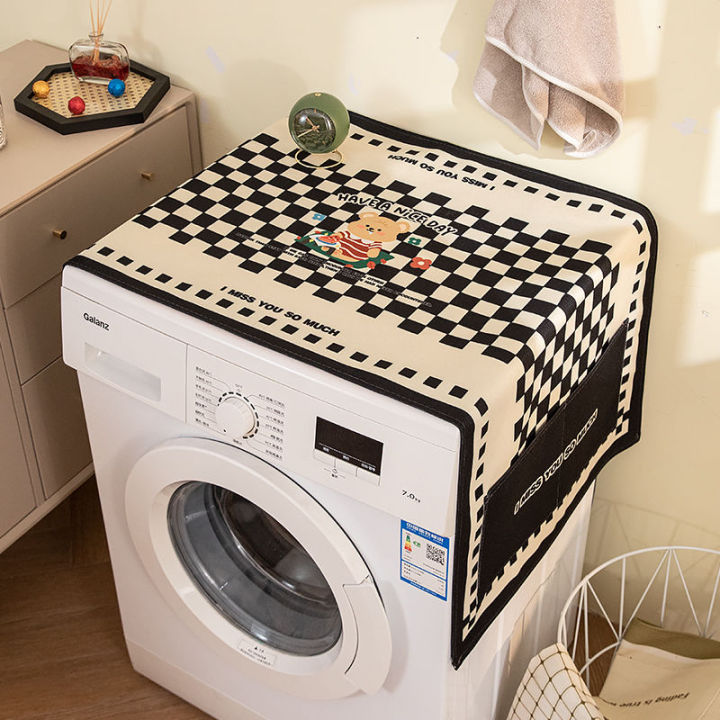 m-q-s-ผ้าคลุมเครื่องซักผ้า-ผ้าคลุมกันฝุ่น-ผ้าคลุมเครื่องซักผ้า-ป้องกันการกระเด็นของเครื่องซักผ้าฝาครอบเครื่องซักผ้าฝาครอบตู้เย็นฝาครอบ