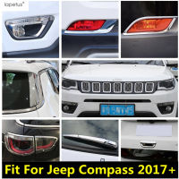 Handle Bowlกระจกมองหลังไฟตัดหมอกฝาครอบปัดน้ำฝนหน้าต่างสำหรับ Jeep Compass 2017 - 2021 ABS อุปกรณ์เสริมภายนอก