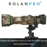 เสื้อเลนส์กล้องถ่ายรูป ROLANPRO ของแท้,ที่บังฝนลายพรางสำหรับซิกม่า F4.5-6.3 DG OS HSM