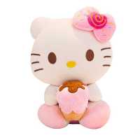 Hello Kitty Kawaii Plush Toys Dolls Ice Cream Soft Stuffed Pillow Anime Animal Decor Christmas Gift Plushies For Girl Gifts Kids