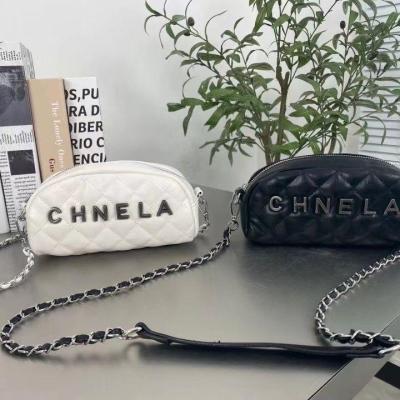 【Hot Sale】 satchel sports cylinder chain bag large-capacity light fragrance smiling face cylindrical