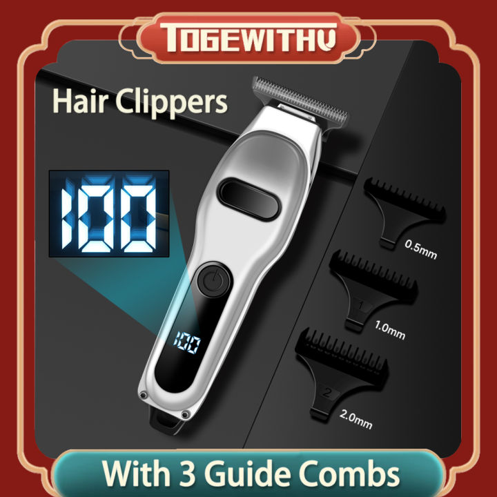 Electric Hair Clippers For Men Professional Hair Cutting Kit Rechargeable Cordless Lcd Display