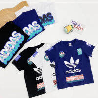 Adidase★ เสื้อยืดแขนสั้นสำหรับฤดูร้อน,เสื้อยืดลายตัวอักษรแบบเกาหลีลำลองพัดลมทันสมัยเสื้อสุดหล่อ