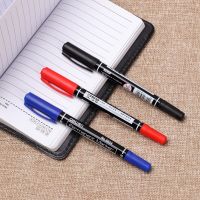 1/3pcs Dual Tip Marker Pens 0.5/1.0mm Fast Dry Permanent Sign Marker Pens Fabric Metal Fineliner Graphic Drawing ​Black Red Blue Highlighters Markers