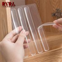 Mute Buffer Strip 4/8/ Handle Strip Non-marking Safety Supplies Transparent Invisible Anti-collision Strip Silicone Home Life Door Hardware