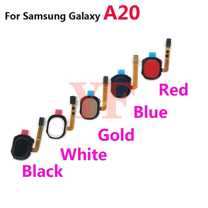 ‘；【。- For  Galaxy A20 A20E A205 A202 Fingerprint Reader Touch ID Sensor Return Key Home Button Flex Cable