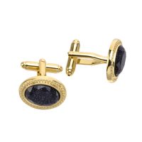 【hot】 French Oval Star Stone Advanced Mens Business Banquet Wedding Shirt Accessories Cuff Links Gifts for Men