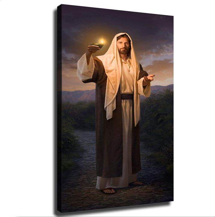 Simon Dewey Lead Kindly Light Jesus Christ Poster Canvas Painting