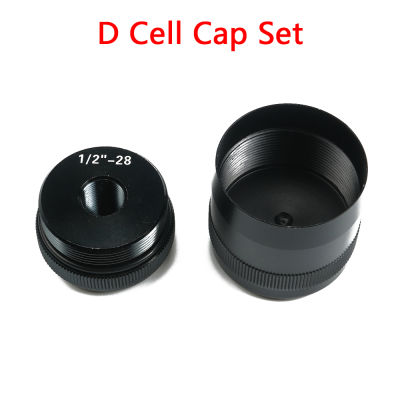 For Maglite D Cell Cap Set 12-28 Aluminum End Caps Black High Quality 6061 Aluminum