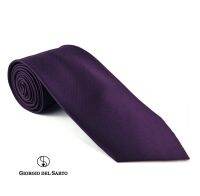 Giorgio Del Sarto Necktie Purple 8.5 cm Fabric Texture เนคไทสีม่วงมีเท็กเจอร์