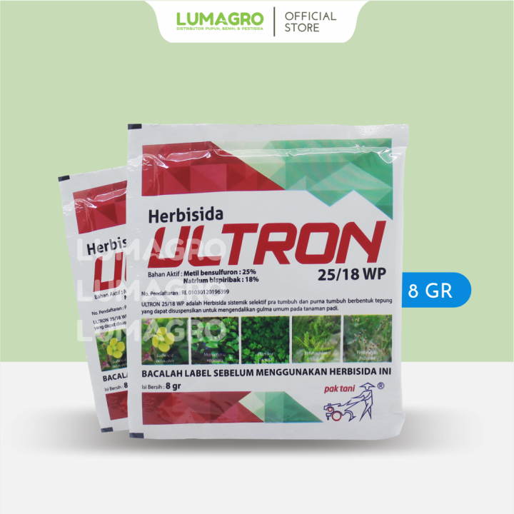 Herbisida Ultron 8gr 20gr Pak Tani Pengendali Gulma Padi Tepung ...