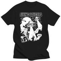 Flying Saucers T-Shirt Womens Ladies Retro Tee Alien invasion UFO Vintage