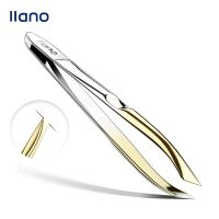 LLANO Indirect Gold Eyebrow Tweezer Hairs Puller Stainless Steel Eye Brow Clips Eyelash Removal Makeup Tools