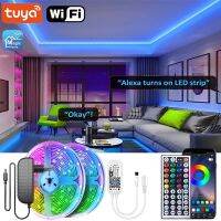 【LZ】 WIfi Led Strip Lights Alexa Smart Control Rgb Led Tape 5050 44Key Rgb Led Lights Strips Tuya 220V Neon Strip Room Decoration