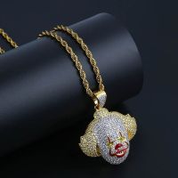 [COD] European and hip-hop cross-border popular classic clown fun pendant inlaid with zircon men women the same fashion accessories