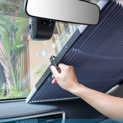 hot【DT】 46cm Retractable Car Windshield Sunshade Curtain Front Rear Window Protector UV Reflective Film Covers