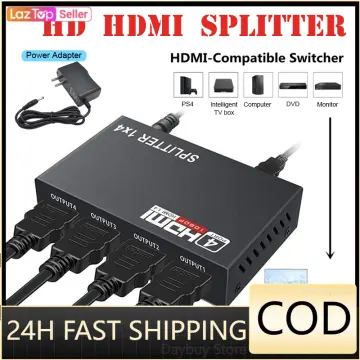 1080p HDMI to 2 Female 1 In 2 TV Out Splitter Amplifier Repeater Switcher  Box
