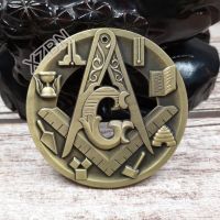 Masonic Auto Car Badge Emblems mason freemason BCM44 Compass And Square Tools hollow out 3D 3 antique technique personality