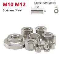 M10 M12 Stainless Steel Unthreaded Bushing Washer Round Hollow Standoff Spacer Gasket Sleeve Length 1 2 3 4 5 6 8 10 12 16 20mm Nails Screws  Fastener