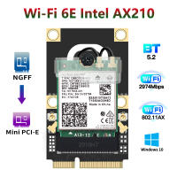 [COD] MINI PCI-E WIFI อะแดปเตอร์6E In AX210 Bluetooth 5.2 WiFi 6การ์ด2.4G 5GHz 6 GHz ไร้สาย3000Mbps AX210NGW 802 160MHz