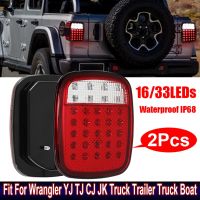 【CW】 A16/33 LEDs Smoke BlackCar Rear Tail Brake Turn Stop LightWranglerTJJK Truck Trailer Truck Boat