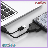 ของขวัญคริสต์มาส Cadiav SATA กับ USB2.0สายเคเบิลอะแดปเตอร์สูงสุด6 Gbps 7 + 15 22 Pin สำหรับรองรับ2.5นิ้วหน่วยความจำภายนอก SSD HDD Sata ฮาร์ดไดรฟ์ III SATA 3