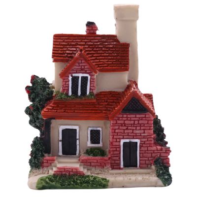 Cute Mini Resin House Miniature House Fairy Garden Landscape Home Garden Decoration Resin Crafts 4 Styles Color Random