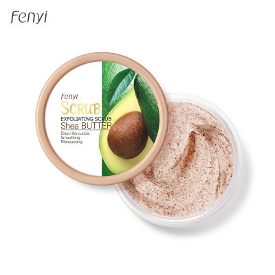 Fenyi FDA Shea Butter Body Scrub 100g Smoothing Tender Skin ลบผิวที่ตายแล้วอย่างล้ำลึก