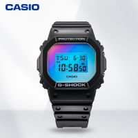 CASIO นาฬิกากันน้ำกันกระแทกเรืองแสงอิเล็กทรอนิกส์หน้าปัดสีสันนาฬิกาญี่ปุ่นและเกาหลีแฟชั่นนาฬิกานักเรียนชายและหญิงของขวัญ DW-5600SR-1