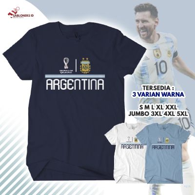 เสื้อยืด พิมพ์ลายฟุตบอล Distro World Cup Qatar 2022 National Team ARGENTINA สําหรับผู้ชาย ผู้หญิง ไซซ์ 30S-5XLS-5XL