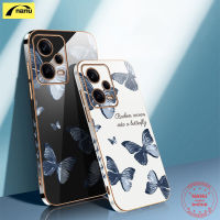 [NANU] Redmi Note เคสสำหรับ Xiaomi 12 Pro Plus 5G Poco X5 5G รูปผีเสื้อสีม่วงอ่อนบางฝาครอบคู่รักเด็กหญิงเด็กชาย