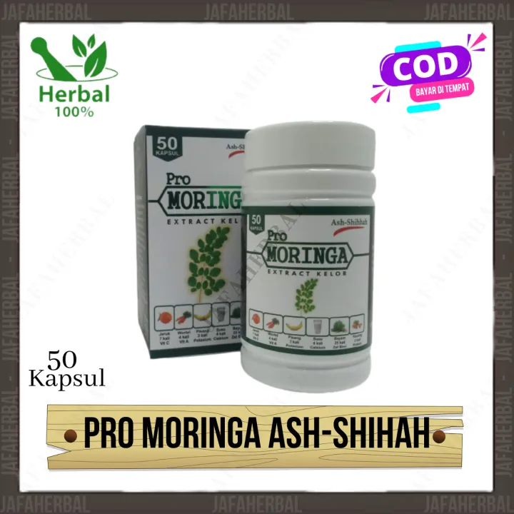 Kapsul Pro Moringa Kapsul Ekstrak Daun Kelor Pro Moringa Ash Shihhah 50