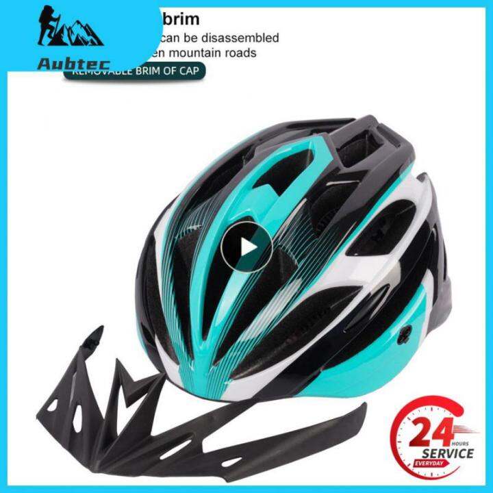 ultralight-หมวกกันน็อคจักรยานพร้อมไฟท้าย-led-แบบถอดได้-mountain-road-bike-riding-safety-anti-collision-cap-sports-gear-helmet