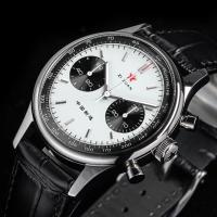 【YF】 Red Star Panda Mens 1963 Chronograph Mechanical Wristwatch Seagull Movement st1901 Gooseneck 40mm Luminous Sapphire Pilot Watch