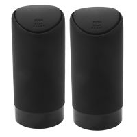 2X Mini Trash Can with Lid for Car Cup Holder Washable Silicone Kitchen and Office Mini Dust Holder Litter Rubbish Bin